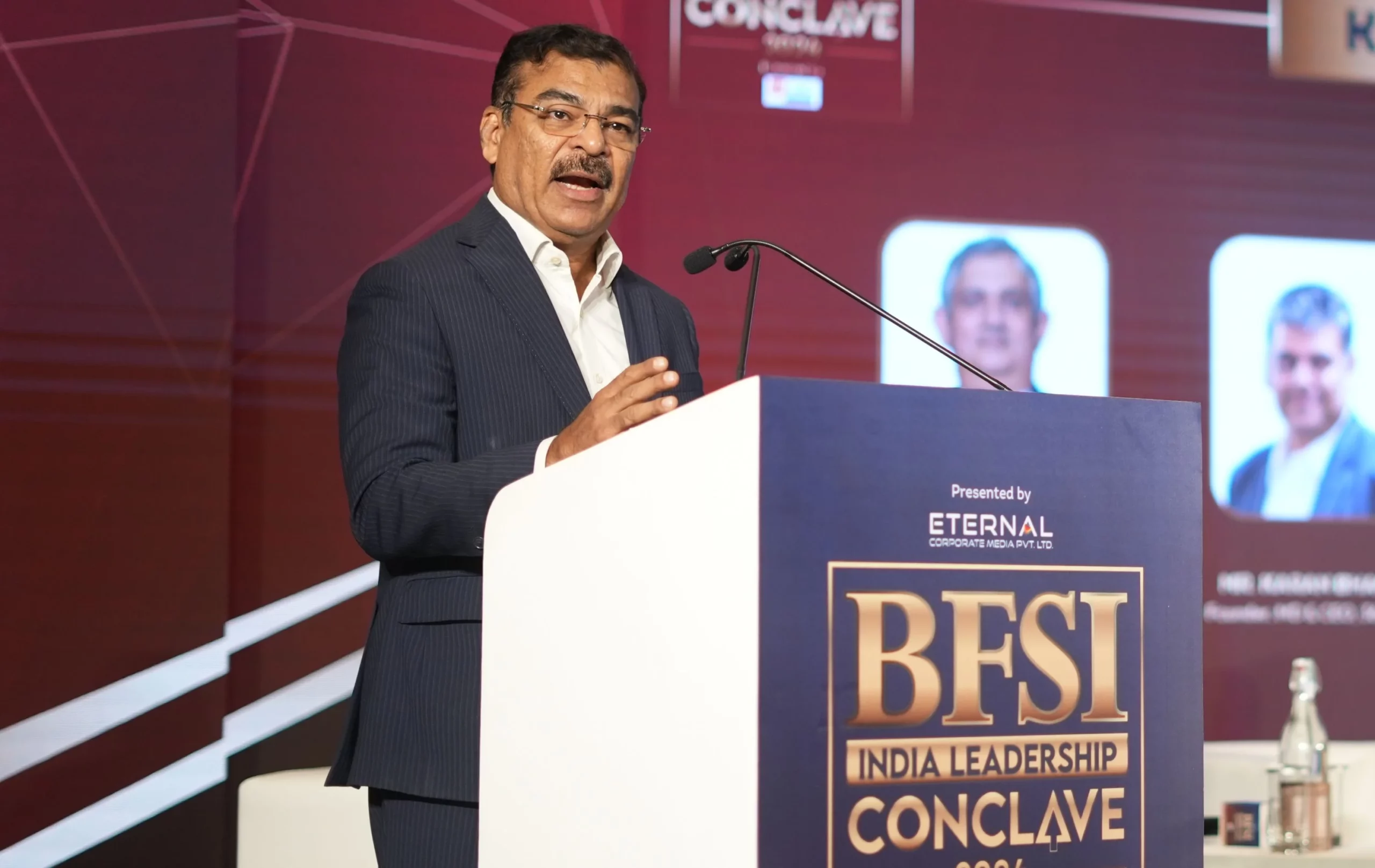 Umesh Revankar, Executive Vice Chairman of Shriram Finance Limited, presenting his keynote address.
