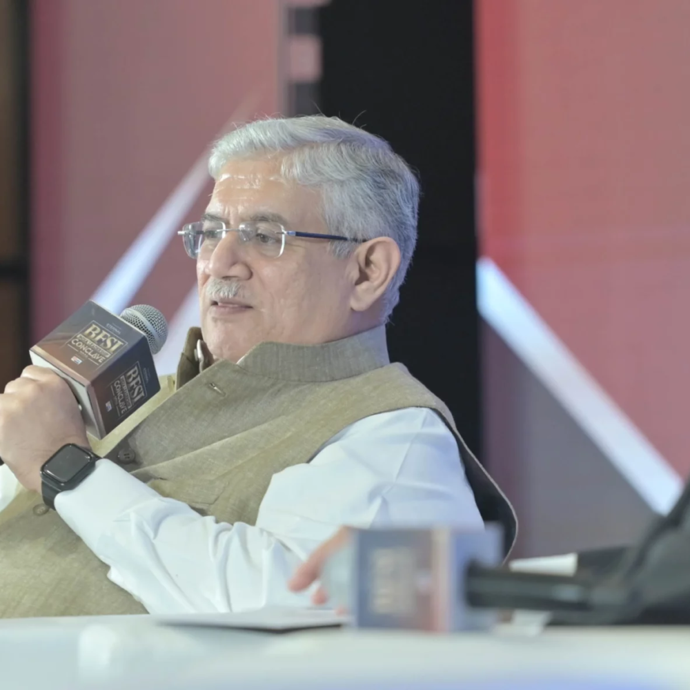 Sandip Patel, Managing Director of IBM India & South Asia, engaging in a conversation with Shailesh Haribhakti at the BFSI India Leadership Conclave.