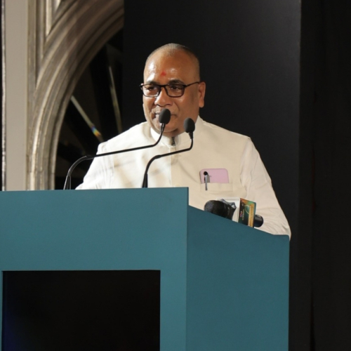 Mr. Kripa Shankar Tiwari, Chairman, Eternal Corporate Media Private Limited, delivering the conceptualiser's address.